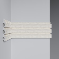Стеновая панель из полистирола Decomaster Eco Line D316-1070 Дуб молочный 2900×122×12