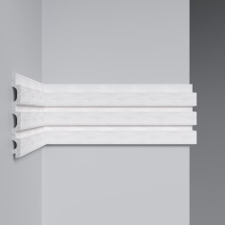 Стеновая панель из полистирола Decomaster Eco Line D316-70 Дуб белый 2900×122×12