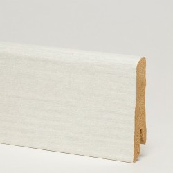 Плинтус МДФ ламинированный CorkStyle Oak Polar White 2500×58×17