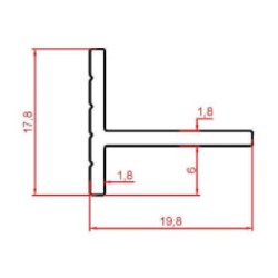 Микроплинтус алюминиевый Modern Decor черный 2000×10×18