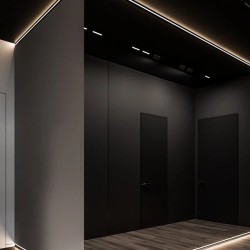 Профиль теневой алюминиевый Modern Decor анодированный серебро 2000×38,8×48,7