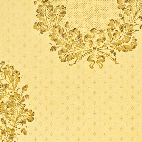 Обои Zoffany Classic Damask New Oak Garland Gold CDW05019 Обои Zoffany Classic Damask New Oak Garland Gold CDW05019
