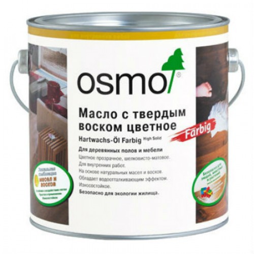 Цветное масло с твердым воском Osmo Hartwachs-Ol Farbig 3071 Мёд