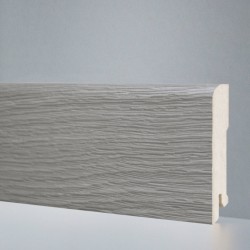 Плинтус МДФ ламинированный Art Line Дуб серый брашированный прямой скругленный 2050×80×16