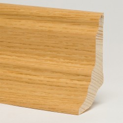 Плинтус деревянный Pedross дуб без покрытия сапожок 80х40