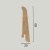 Плинтус деревянный Tarkett IDEO Дуб Осенний Тёмный 2400×80×20, технический рисунок