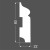Плинтус МДФ под покраску Ликорн Р 11.80.22 фигурный 2070×80×22