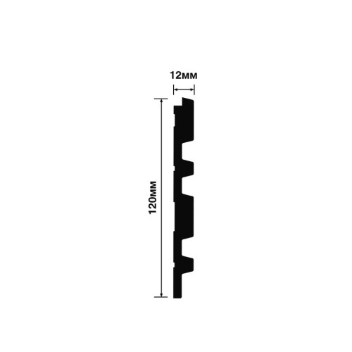 Стеновая панель из полистирола Hiwood LV122 BR395 2700×120×12