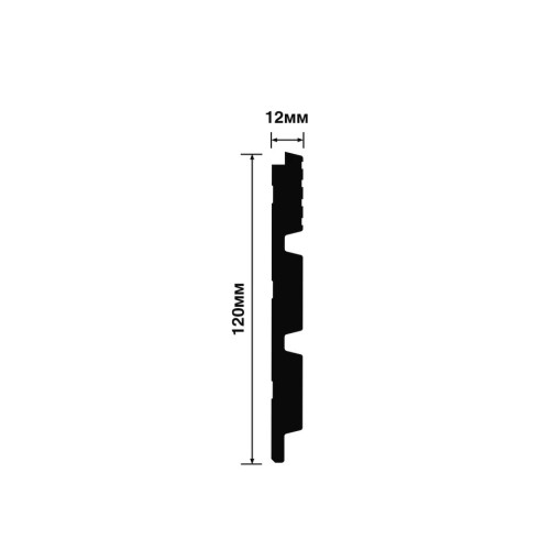 Стеновая панель из полистирола Hiwood LV124 BR396 2700×120×12