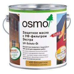 Защитное масло с УФ-фильтром Экстра Osmo UV-Schutz-Ol Extra 420 Бесцветное 0,125 л