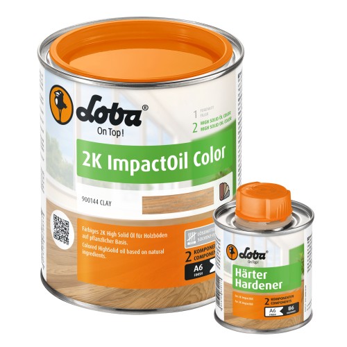 Цветное двухкомпонентное масло Lobasol HS 2K ImpactOil Color клэй 0,75 л