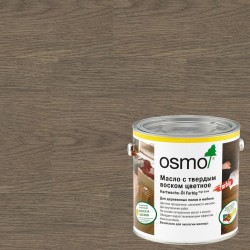 Масло с твердым воском для дерева Osmo Hartwachs-Ol Farbig цвет 3074 Графит шелковисто-матовое 2,5 л