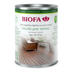 Масло для террас Biofa 3753 цвет 3710 Серый кварц 0,125 л