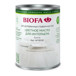 Масло для дерева Biofa цвет 8510 Белое матовое 0,125 л