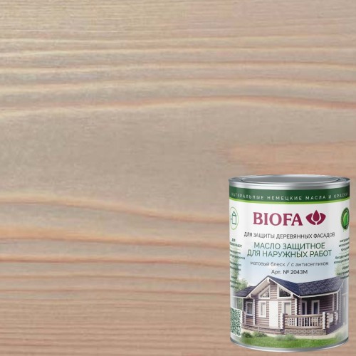 Масло для фасадов Biofa 2043М цвет 4332 Агат 0,125 л