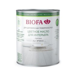 Масло белое укрывное для дерева Biofa цвет 8511 Арктика 0,125 л