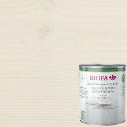 Масло белое укрывное для дерева Biofa цвет 8511 Арктика 0,125 л