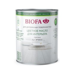 Масло белое укрывное для дерева Biofa цвет 8511 Арктика 10 л