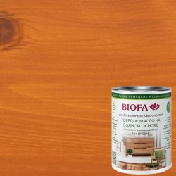 Масло с твердым воском для дерева Biofa 5045 цвет 5005 Ривьера шелковисто-матовое 0,125 л