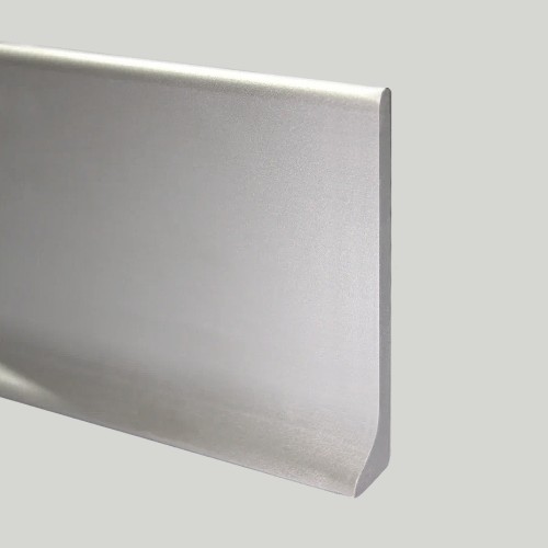 Плинтус алюминиевый Modern Decor анодированный серебро матовое сапожок 2950×100×10