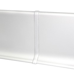 Плинтус алюминиевый Modern Decor анодированный серебро матовое сапожок 2950×100×10 с соединителем