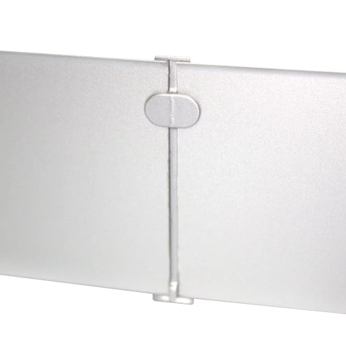 Плинтус алюминиевый Modern Decor анодированный серебро матовое сапожок 2950×100×10 с соединителем