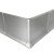 Плинтус алюминиевый Modern Decor анодированный серебро матовое сапожок 2950×100×10 с внешним углом