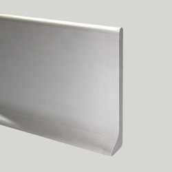 Плинтус алюминиевый Modern Decor анодированный серебро матовое сапожок 2950×80×10