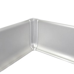 Плинтус алюминиевый Modern Decor анодированный серебро матовое сапожок 2950×60×10 с внутренним углом