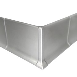 Плинтус алюминиевый Modern Decor анодированный серебро матовое сапожок 2950×40×10 с внешним углом
