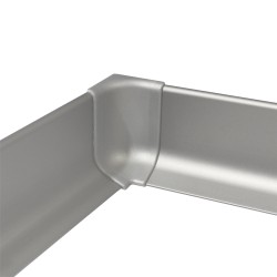 Угол пластиковый внутренний для плинтуса Modern Decor серебро сапожок 40 мм 2 шт/уп
