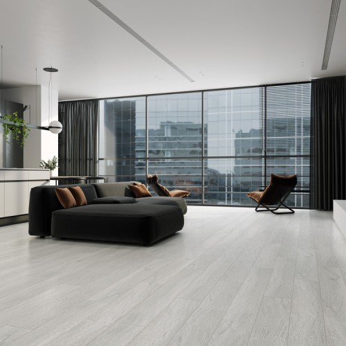 Кварцвиниловый SPC ламинат Cronafloor Wood Дуб Серебристый ZH-81126-1 1200×180×4