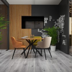 Кварцвиниловый SPC ламинат Cronafloor Wood Дуб Серый ZH-82015-8 1200×180×4