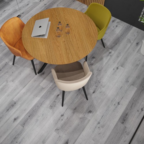 Кварцвиниловый SPC ламинат Cronafloor Wood Дуб Серый ZH-82015-8 1200×180×4