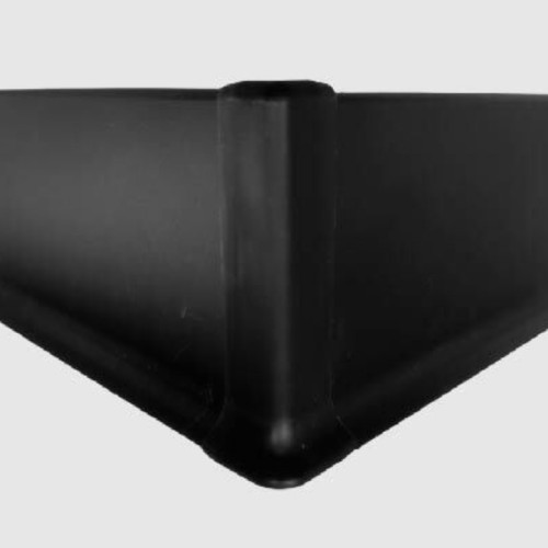 Угол алюминиевый внешний для плинтуса Modern Decor черный матовый сапожок 80 мм
