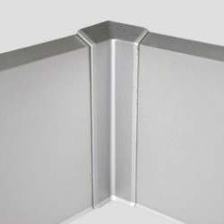 Угол алюминиевый внутренний для плинтуса Modern Decor серебро матовое прямой 100 мм