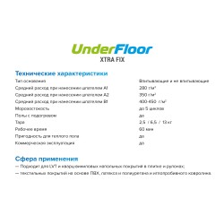 Клей для винилового пола Underfloor Xtra Fix UF 79 водно-дисперсионный 6,5 кг