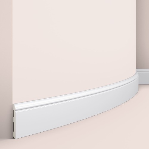 Плинтус полиуретановый под покраску гибкий NMC Wallstyl FL1 2000×80×12
