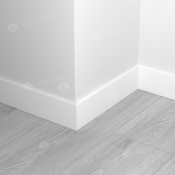 Плинтус кварц-виниловый Alpine Floor Grand Sequoia Белый Матовый ECO 11−00 прямой скругленный 2200×80×11