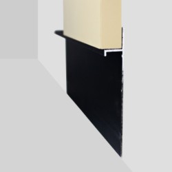 Плинтус алюминиевый теневой Modern Decor анодированный черный прямой 2000×80×15