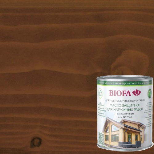 Масло для фасадов Biofa 2043 цвет 4305 Сепия 0,4 л