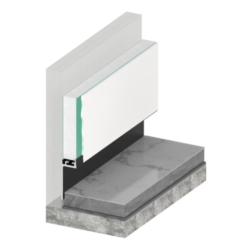 Плинтус алюминиевый теневой Kraab systems GIPPS 2000×34,4×12,4 Плинтус алюминиевый теневой Kraab systems GIPPS 2000×34,4×12,4