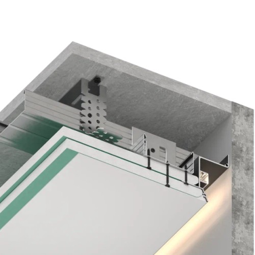 Профиль теневой алюминиевый Kraab systems GIPPS VILLAR 2.0 белый 2000×71,7×57,6
