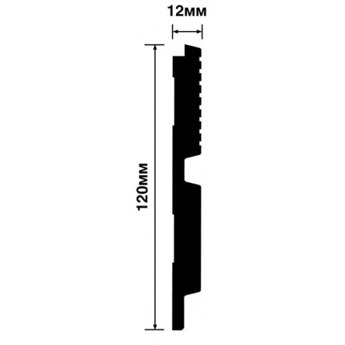 Стеновая панель из полистирола Hiwood LV123 GN68 2700×120×12