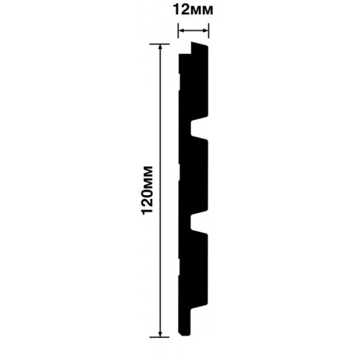 Стеновая панель из полистирола Hiwood LV124 GR24 2700×120×12