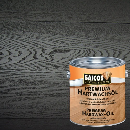 Масло с твердым воском укрывное для пола Saicos Premium Hartwachsol цвет 3319 Черный ультраматовый 2,5 л