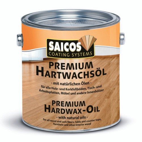 Масло с твердым воском укрывное для пола Saicos Premium Hartwachsol цвет 3319 Черный ультраматовый 2,5 л