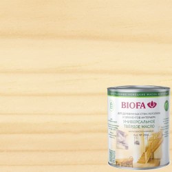 Масло бесцветное с твердым воском для дерева Biofa 2044 0,4 л
