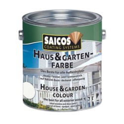 Краска укрывная для дерева Saicos Haus & Garten-Farbe цвет 2001 Белый 0,125 л