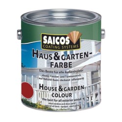 Краска укрывная для дерева Saicos Haus & Garten-Farbe цвет 2301 Шведский красный 0,125 л